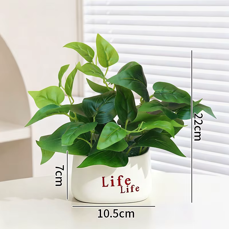 Plante Artificielle Bonsaï Verte, Décoration Florale en Pot Simulée pour la Maison, Fête, Jardin et 