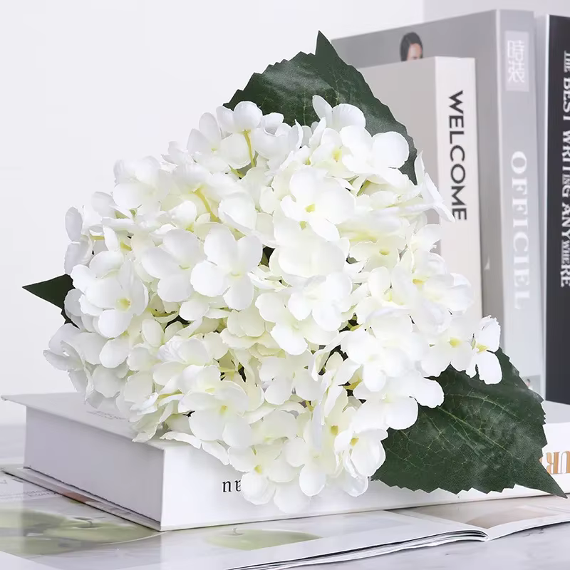 Fleur d'hortensia artificielle 20cm, grande tête de fleur, Simulation de style européen, 11 fourchet