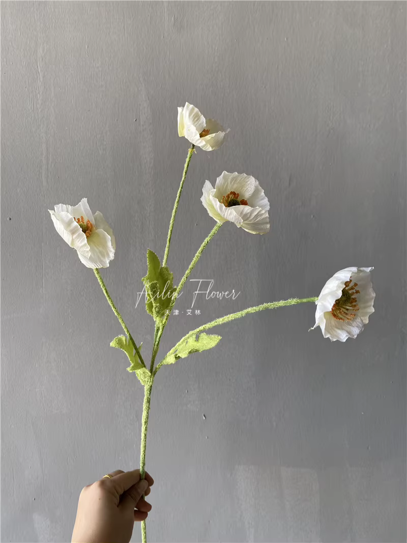 Fleurs artificielles pour décor de mariage, fleurs blanches, plantes du cuir chevelu, bricolage, sol