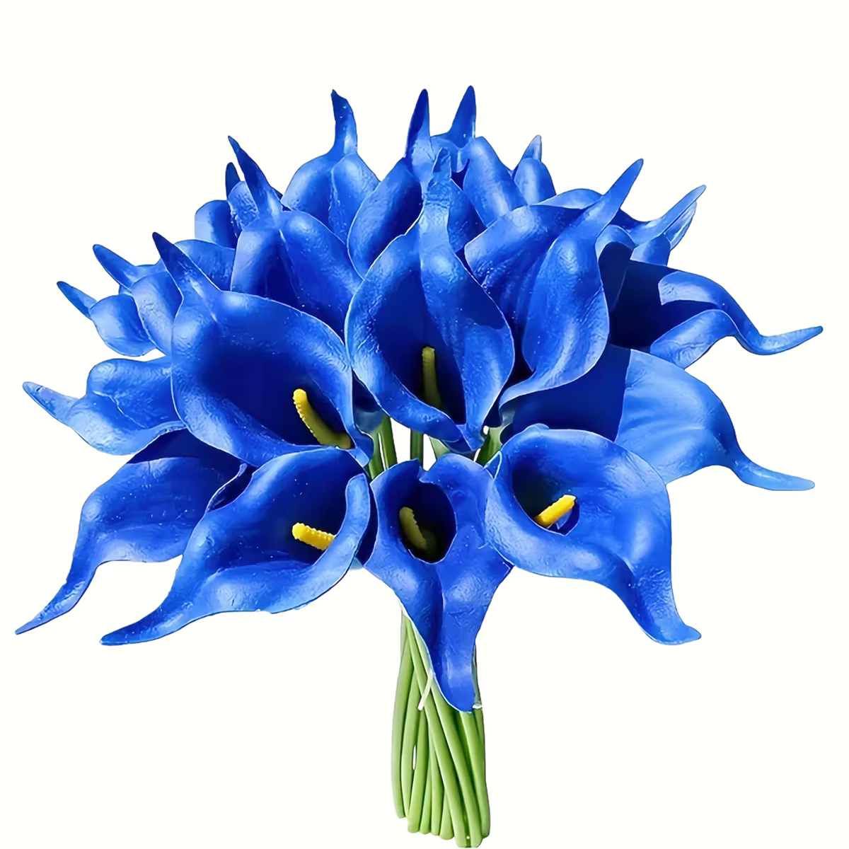 Bouquet de fleurs artificielles en PU, 10 pièces, Faux lys Calla, Bouquet de fausses fleurs pour Vas