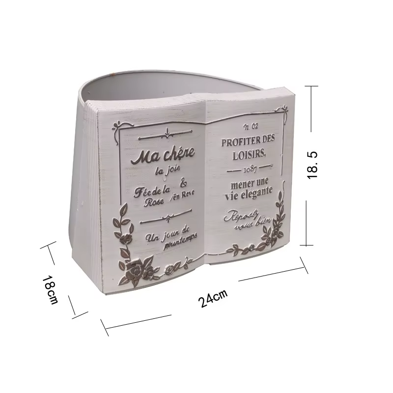 Ins-Pot de fleur en résine en forme de livre anglais, jardinière esthétique, décor de jardin pour l'