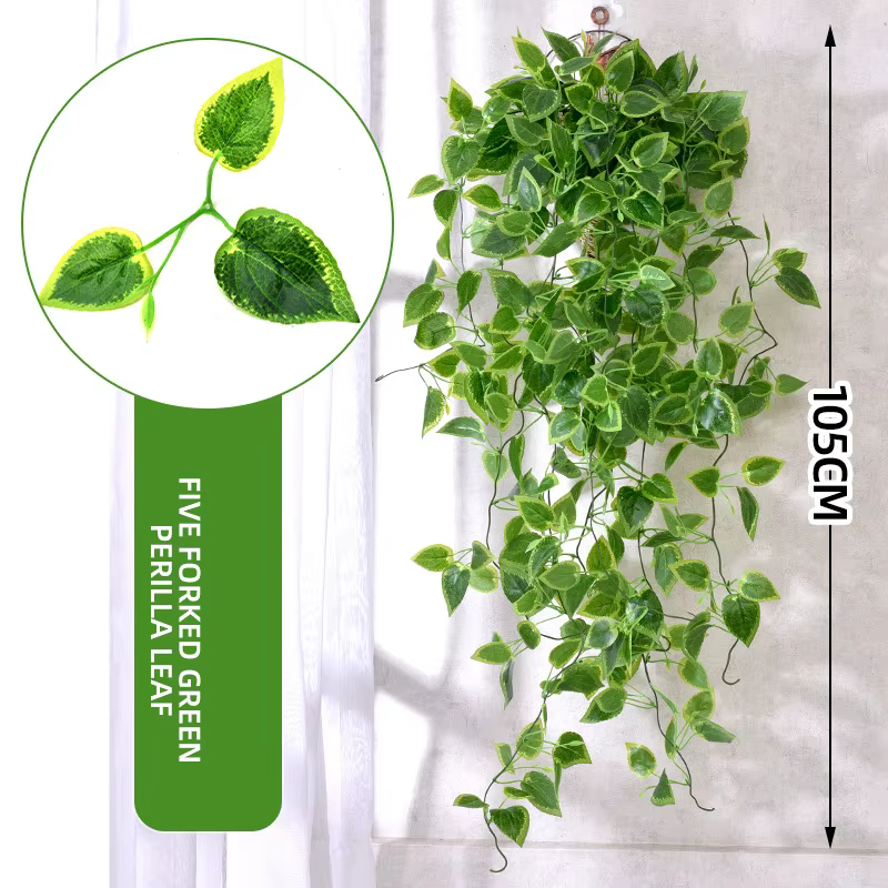 Plante Artificielle de Faux Lierre avec Feuilles de Vigne, 105cm/Rivière en Everver, Verdure pour Fe