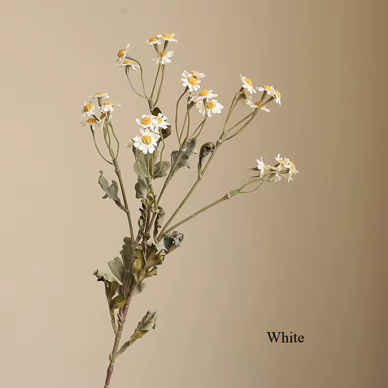 Marguerite de camomille artificielle d'automne de 20.9 pouces, fausses fleurs en soie, décor rustiqu