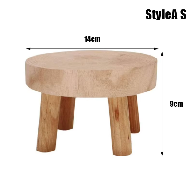 Support de plante en bois, support de base de pot de fleur, affichage de fleur de jardin de tabouret