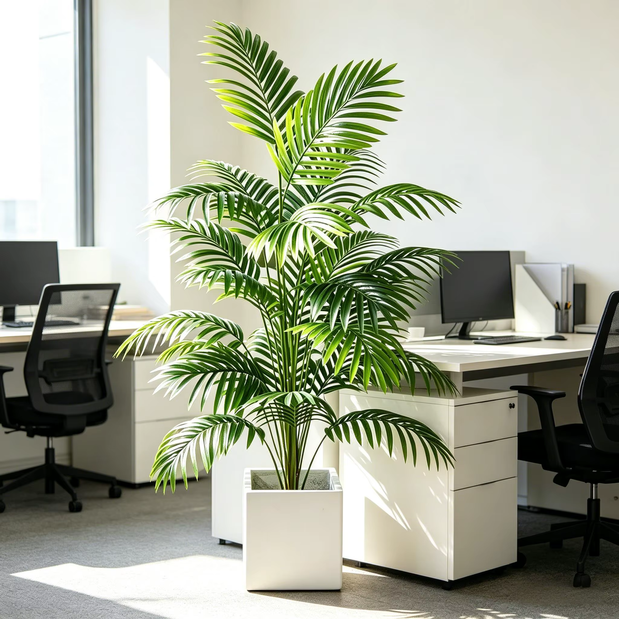 Palmier Areca artificiel avec pot, plante verte en plastique, bonsaï pour la maison, l'intérieur, l'
