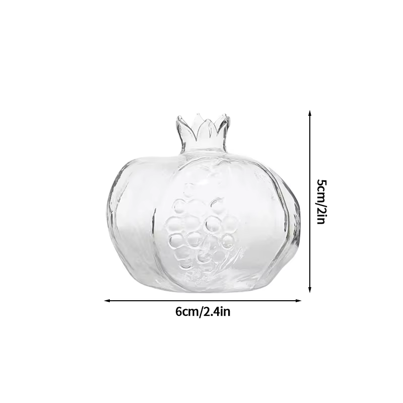 Vase à grenade en verre, petite bouteille de fleurs moderne, Vase décoratif de bureau, décoration de