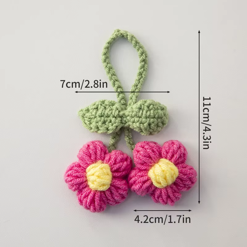 Porte-clés fleurs au Crochet de muguet, plusieurs styles, fleurs artificielles suspendues, décoratio