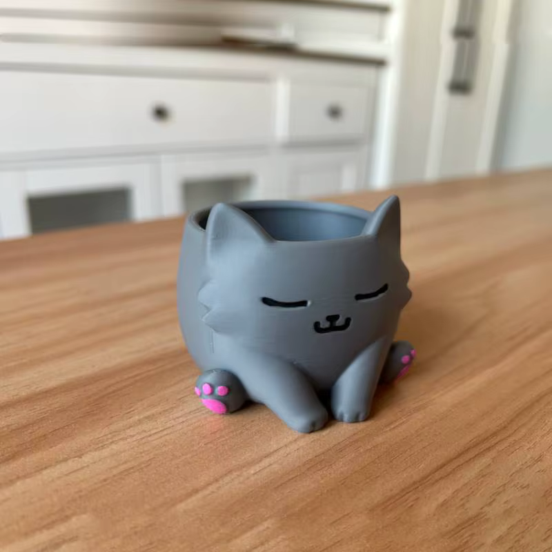 Pot de fleurs en forme de chat mignon, pot de fleurs pour plantes succulentes, mini pot de fleurs po