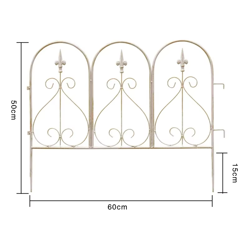 Clôture en fer de style européen Barrière pour plantes d'extérieur Barrière de séparation artisanale