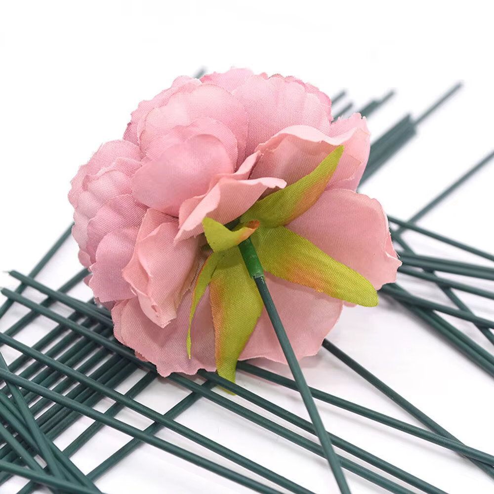 Tige de fleur verte foncée artificielle 40cm, 10/20/30 pièces, matériel Floral, accessoires de tige
