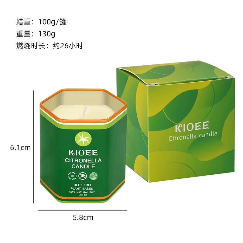 Encens anti-moustiques, bougies parfumées, huile essentielle végétale, cire de soja, bougies d'extér