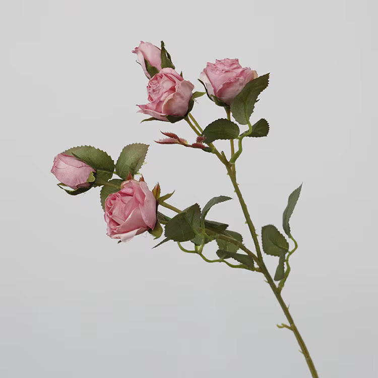 Fleur séchée rose artificielle rétro européenne, bouquet de mariage, fausse pivoine, maison, chambre