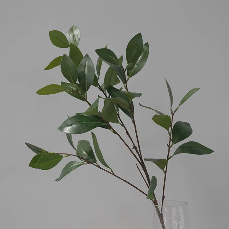 Plantes Artificielles en Plastique Verte, sulfFeuilles d'Arbre à Thé, Branches, Faux Feuillage, Acce