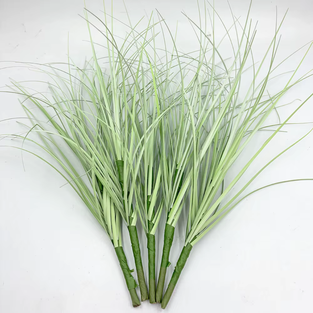 Herbe d'oignon artificielle, 5 pièces, fausse verdure pour bricolage, lieu de mariage, décoration de