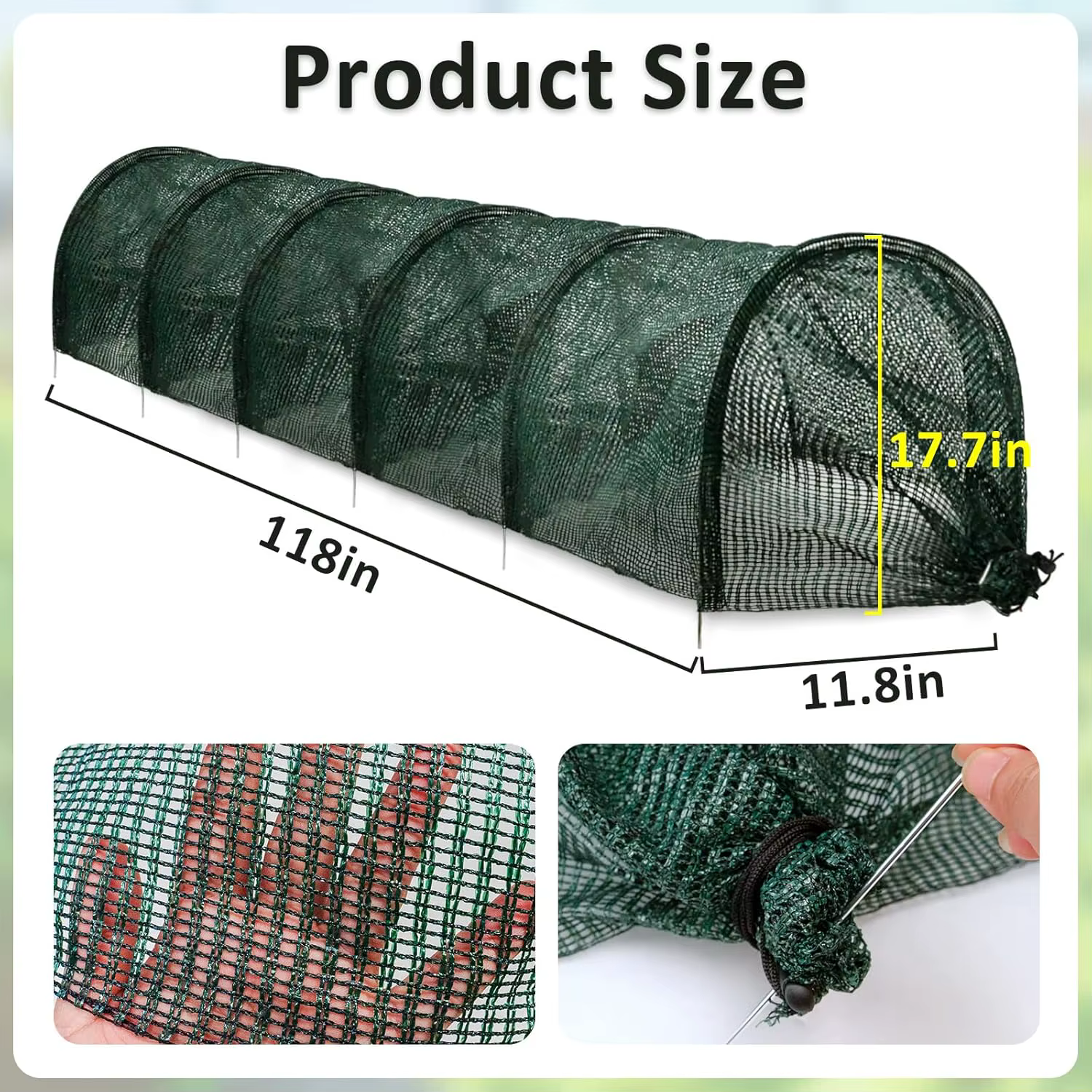 Serre pliable en maille 2-en-1 : Protection portable contre le soleil et la chaleur, couverture dura