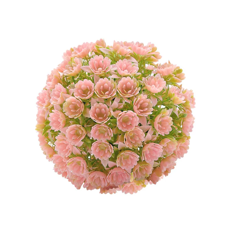 Boules de fleurs artificielles, boule d'herbe, plante verte pour mariage, maison, vase, festival, co