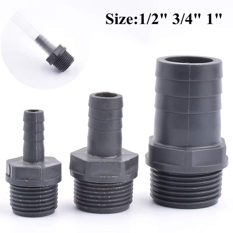 1/5 pièces 1/2 "3/4" 1 "filetage mâle à 8-16mm connecteurs pagode connecteur de tuyau d'arrosage de 