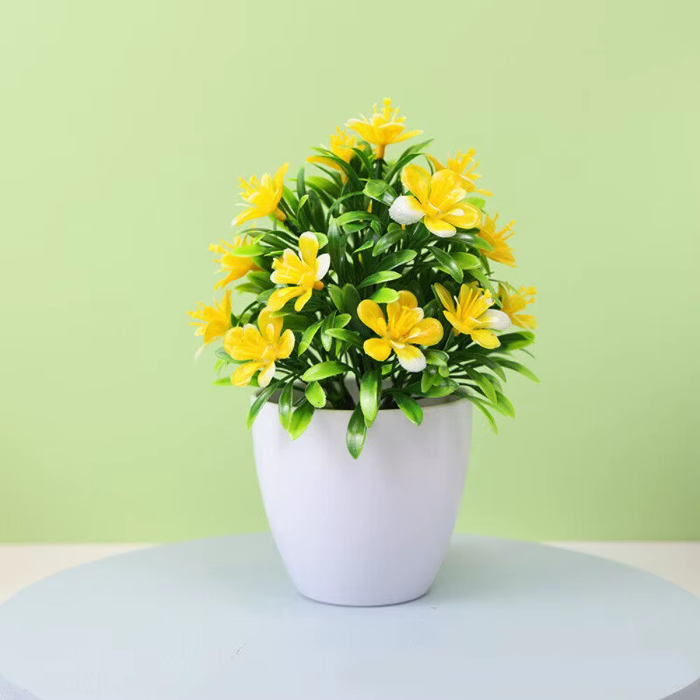 Ornements, plantes artificielles, fausses fleurs en pots, décoration de bureau, petites plantes, fle