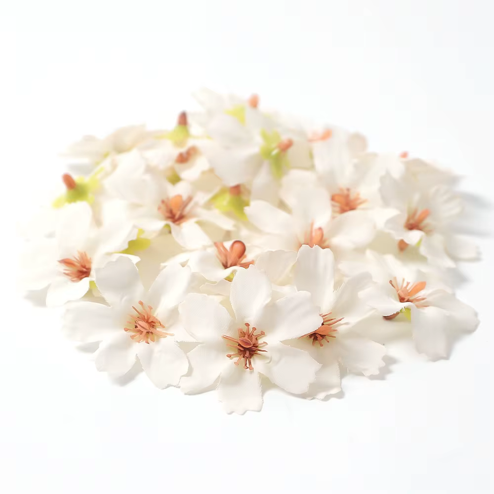 Tête de fleur artificielle à Six feuilles, 50/100 pièces, pour plante murale, décoration de salle de