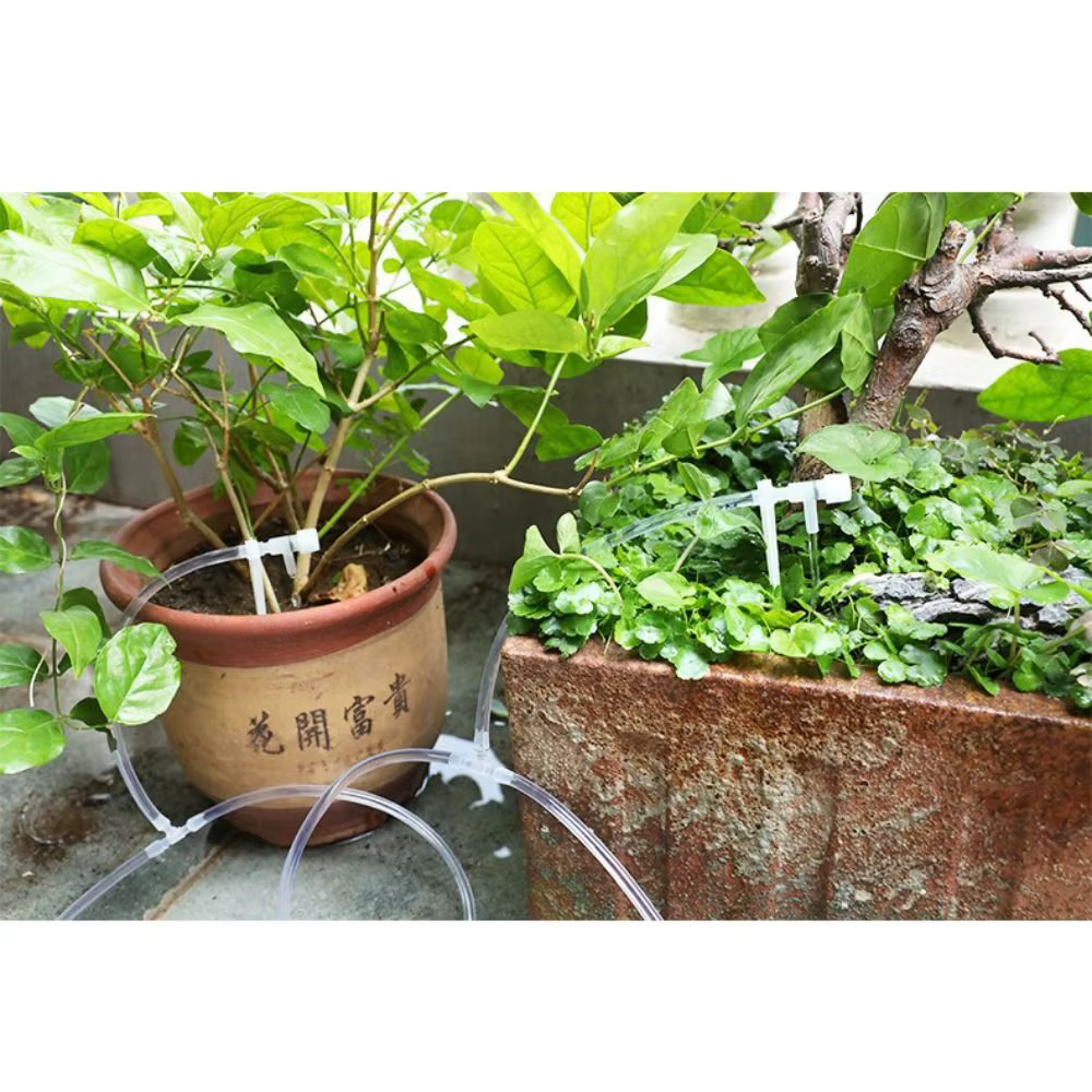 Kit d'irrigation goutte-à-goutte réglable pour serre et jardin, tuyau de 10/20/30M, 4/7mm, système d