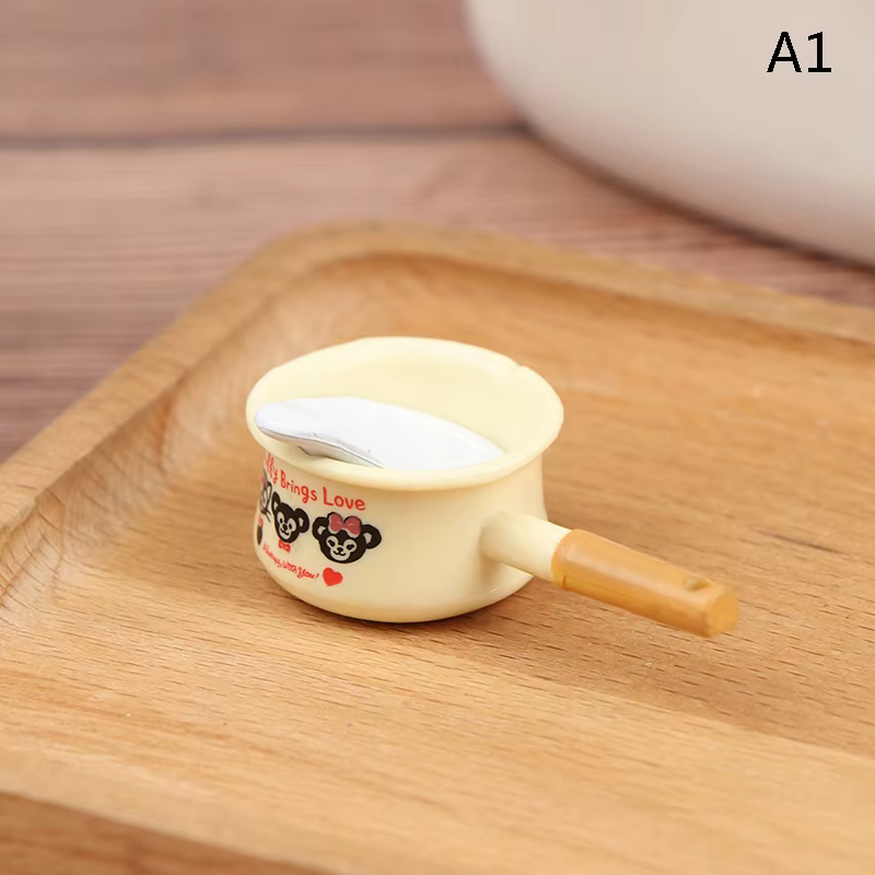 Pot à Lait Miniture Maison de Courses, 1 Pièce, 1:12, Pot à Miel, Accessoires de Décoration de Cuisi
