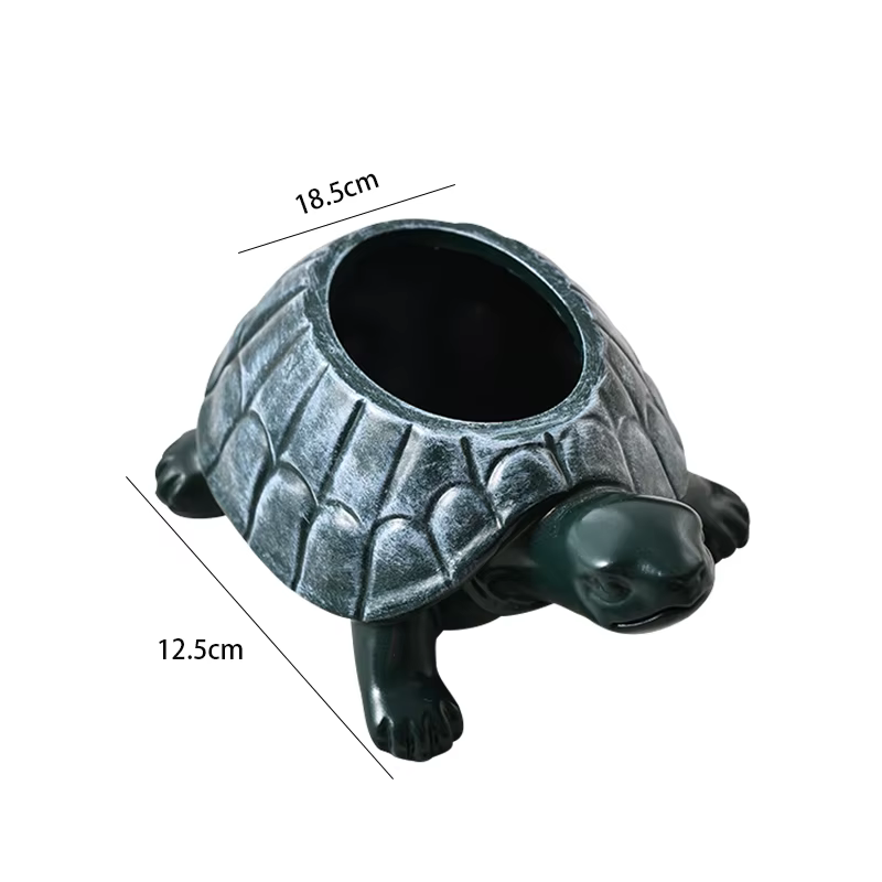 Pot de fleurs tortue mignon, conteneur pour plantes vertes, décoration de jardin et de cour, artisan