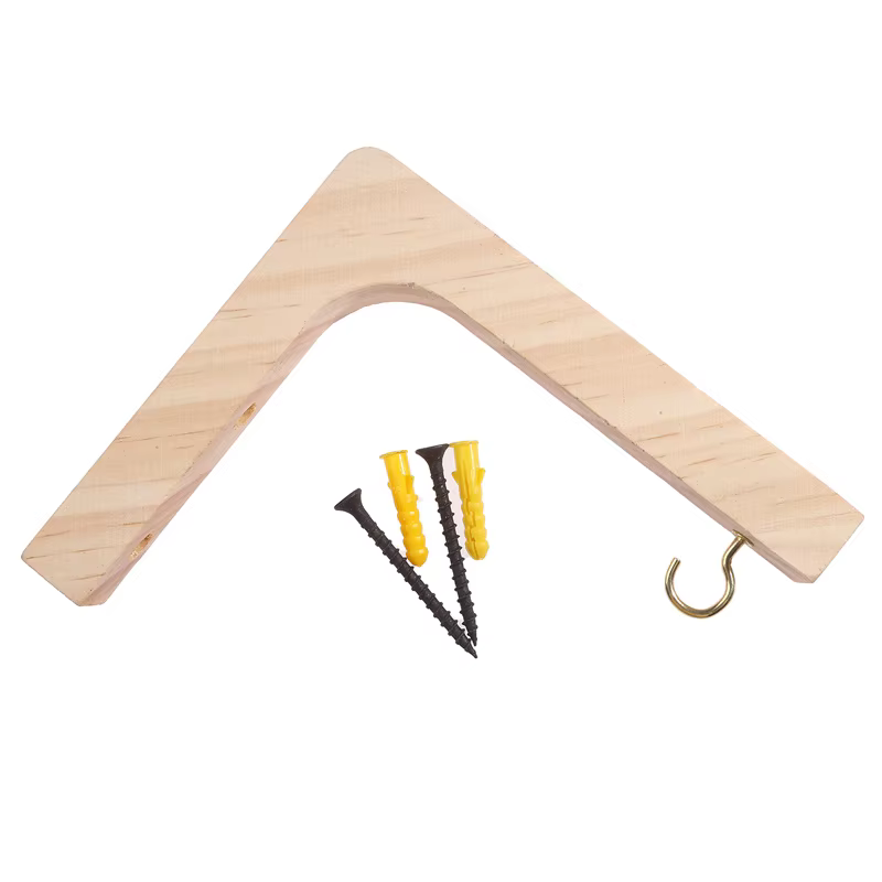 Cintres muraux nordiques en bois naturel pour plantes, crochet pour Pot de fleurs suspendu, support 