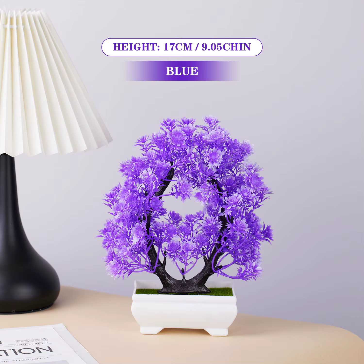 Plantes artificielles bonsaï en pot, belles petites plantes d'arbre, fausses fleurs, ornements en po