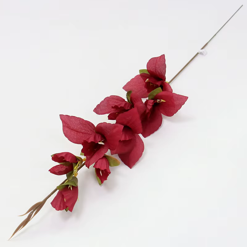 Décor de branche de fleur de glaïeul, soie, salon, accessoires de maison, fête, arrangement de fleur