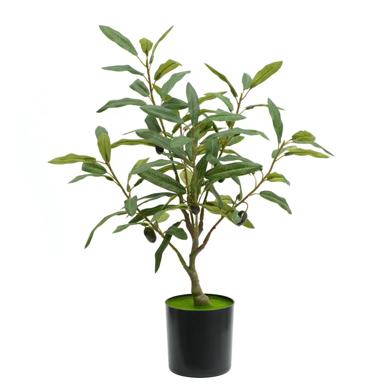 Plante artificielle en gros, faux arbre en pot, olive artificielle, grande plante verte d'intérieur,