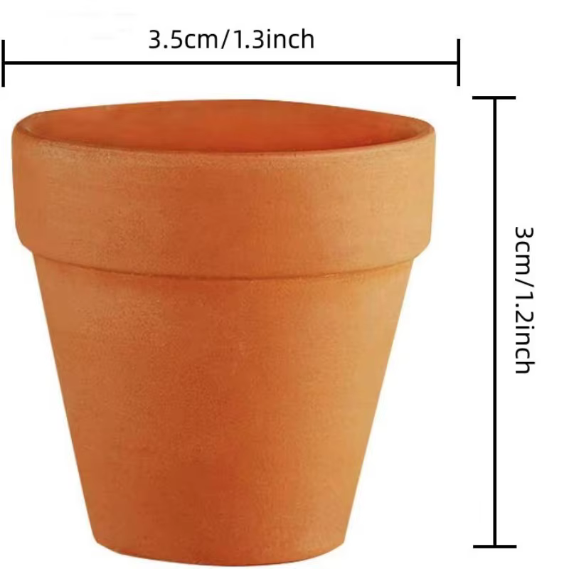 50 pièces minuscules Pots en terre cuite-1.3 pouces petits Mini Pots en argile avec trous de Drainag
