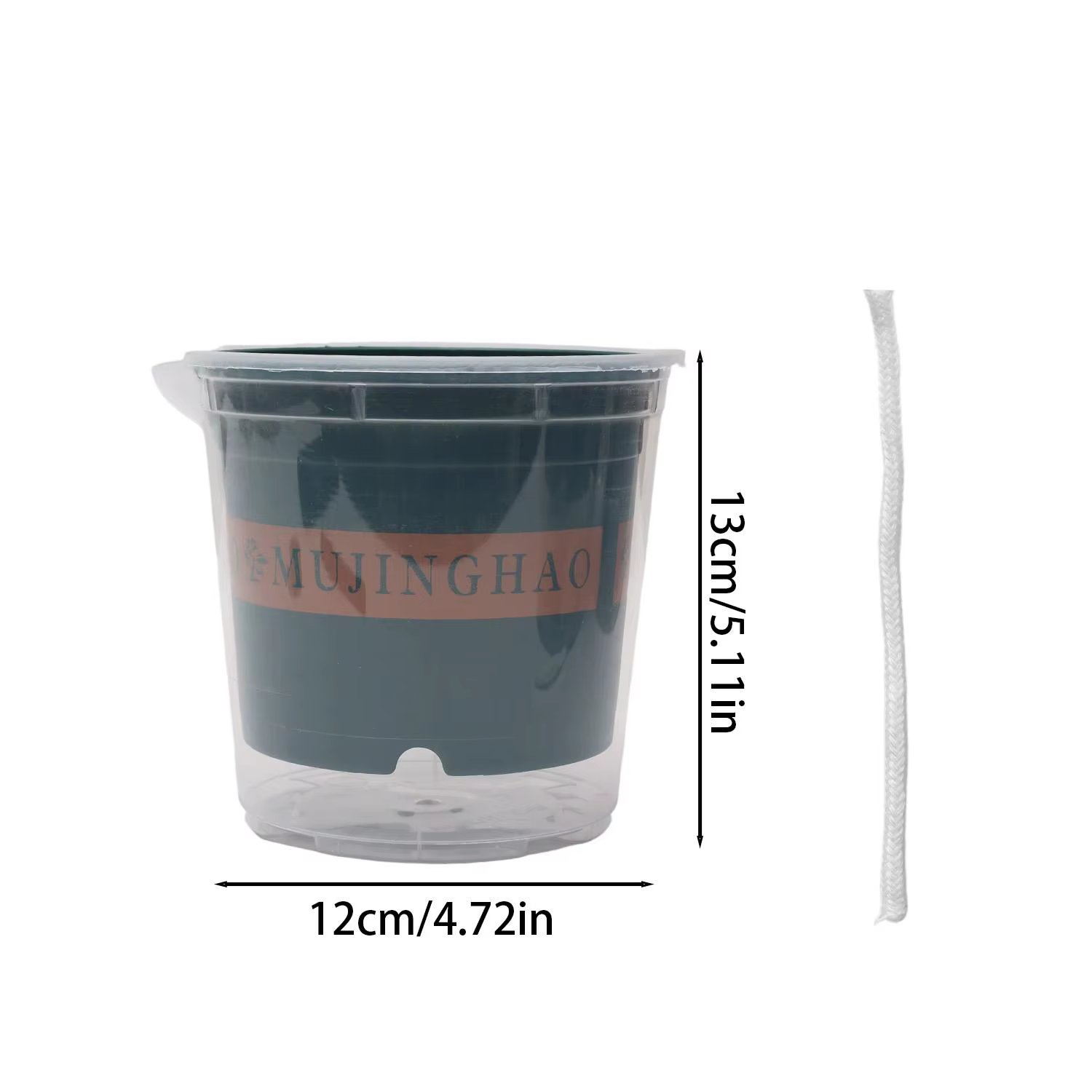 Pots de fleurs verts à absorption automatique d'eau S/M/L avec trous de drainage pour plantes succul
