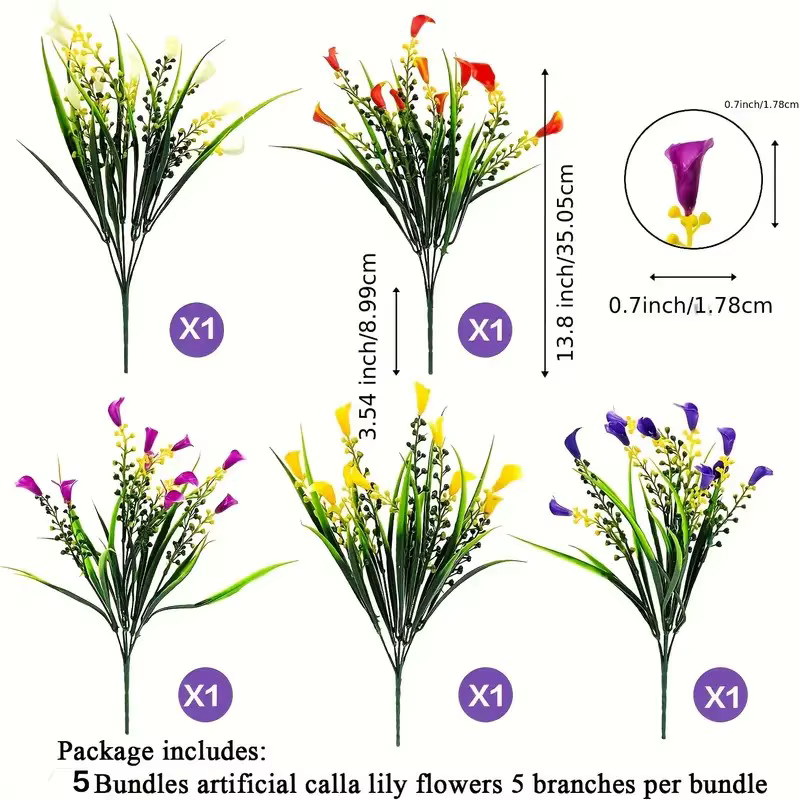 5 types de fleurs artificielles résistantes aux UV pour l'extérieur - Plantes vertes en plastique ré