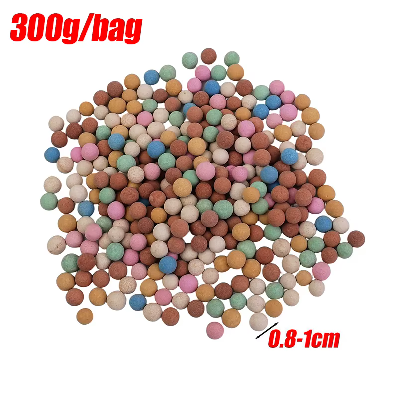 Galets en céramique colorés de 300 g/sac pour aquarium, plantes hydroponiques, verdure, succulentes,