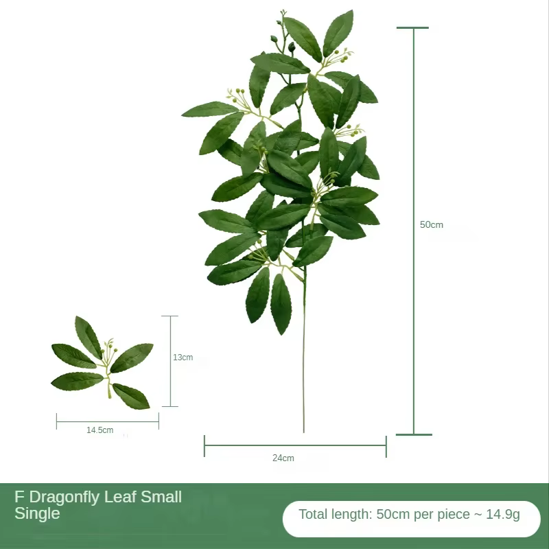 Plante verte artificielle, fausse feuille d'eucalyptus, accessoires d'arrangement floral, décoration