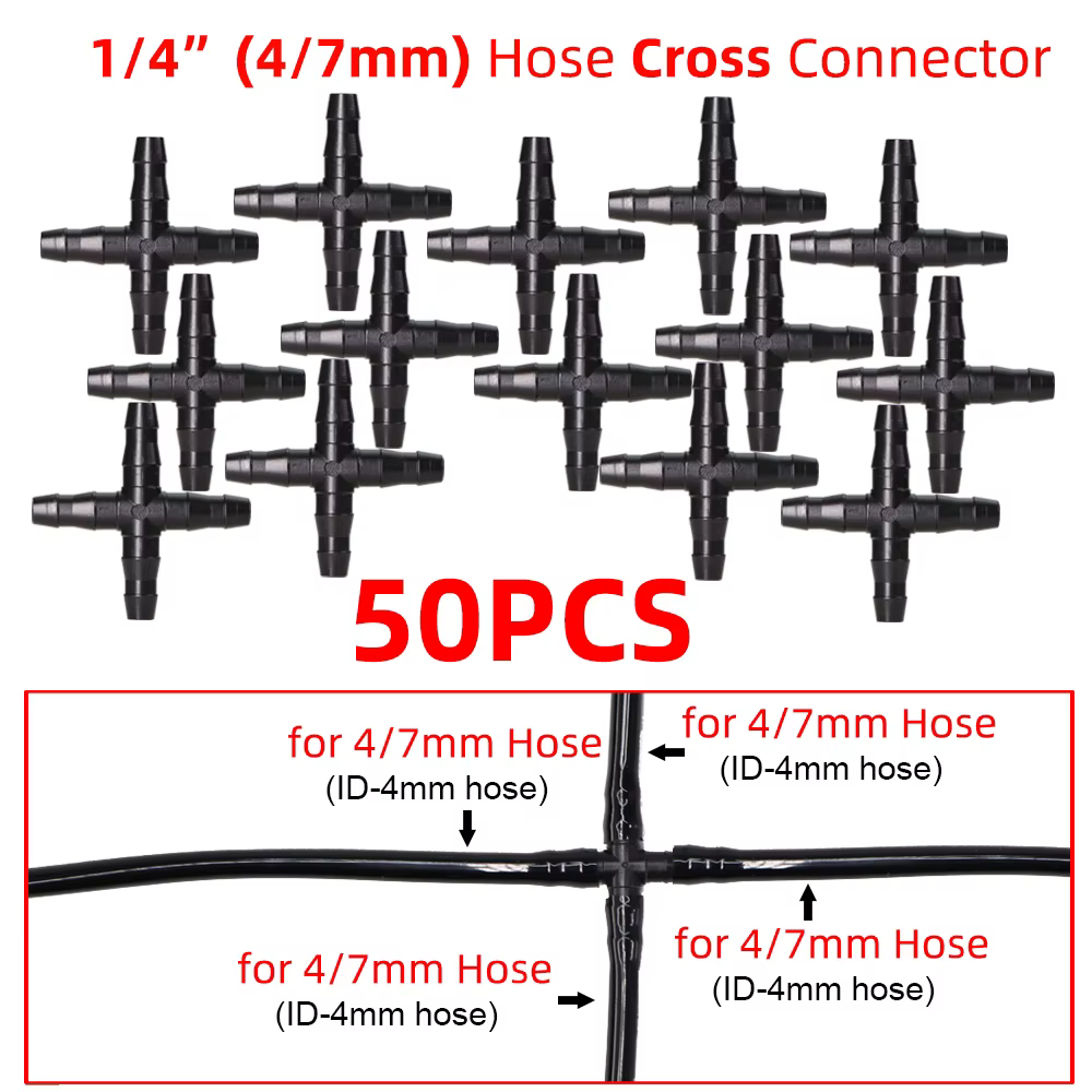 Connecteurs de tuyau d'arrosage de jardin 4/7mm, raccords d'irrigation goutte-à-goutte, raccords pou