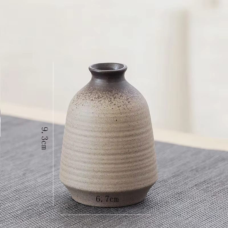 CHANSHOVA-Petit vase en poterie chinoise, fleur rétro, céramique florale, récipient décoratif, décor
