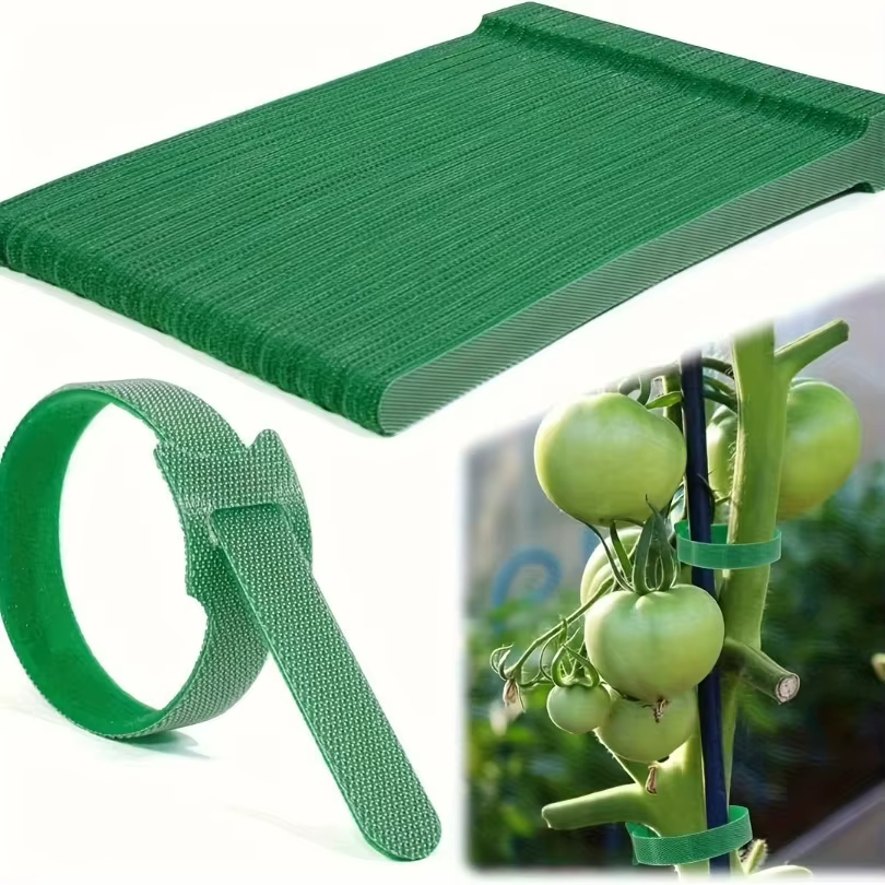 Attaches réutilisables pour plantes en Nylon antidérapantes, 6 pouces, réglables, avec attaches à cr