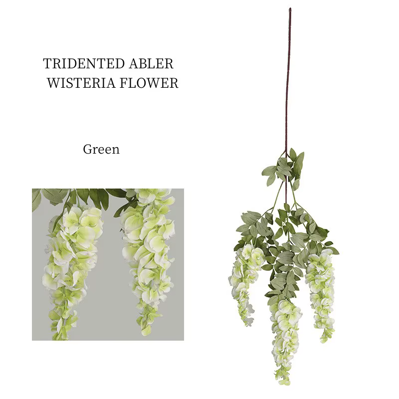 Tenture murale de fleurs de glycine, plantes à cordes florales, arrangement d'arrière-plan de mariag