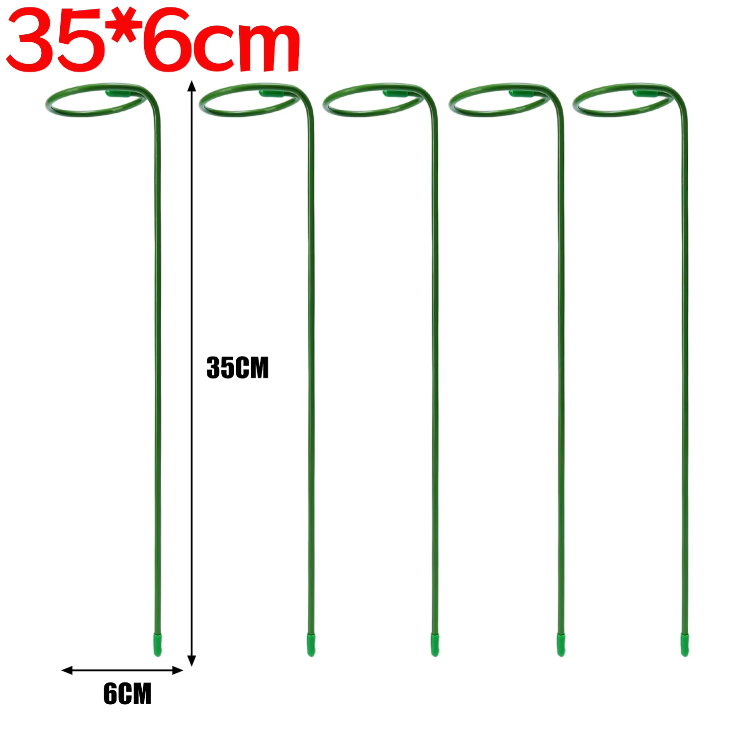 Tiges de Support de plantes métalliques 35/45/55cm, tige de prévention de tige de plante de fleur de