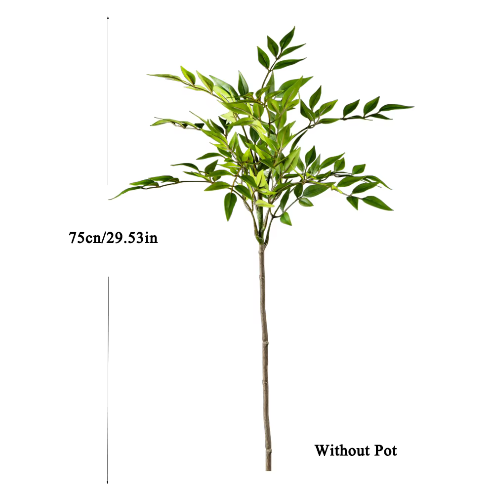 Plantes Nandina artificielles de 75 à 140cm de haut, fausses Branches de palmiers tropicaux, feuille