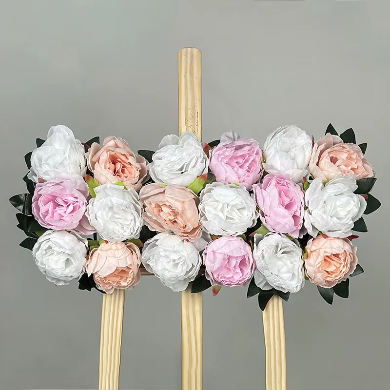 NucleoArch de fleurs artificielles, fond de mur de roses, décoration de table de banquet, mariage br