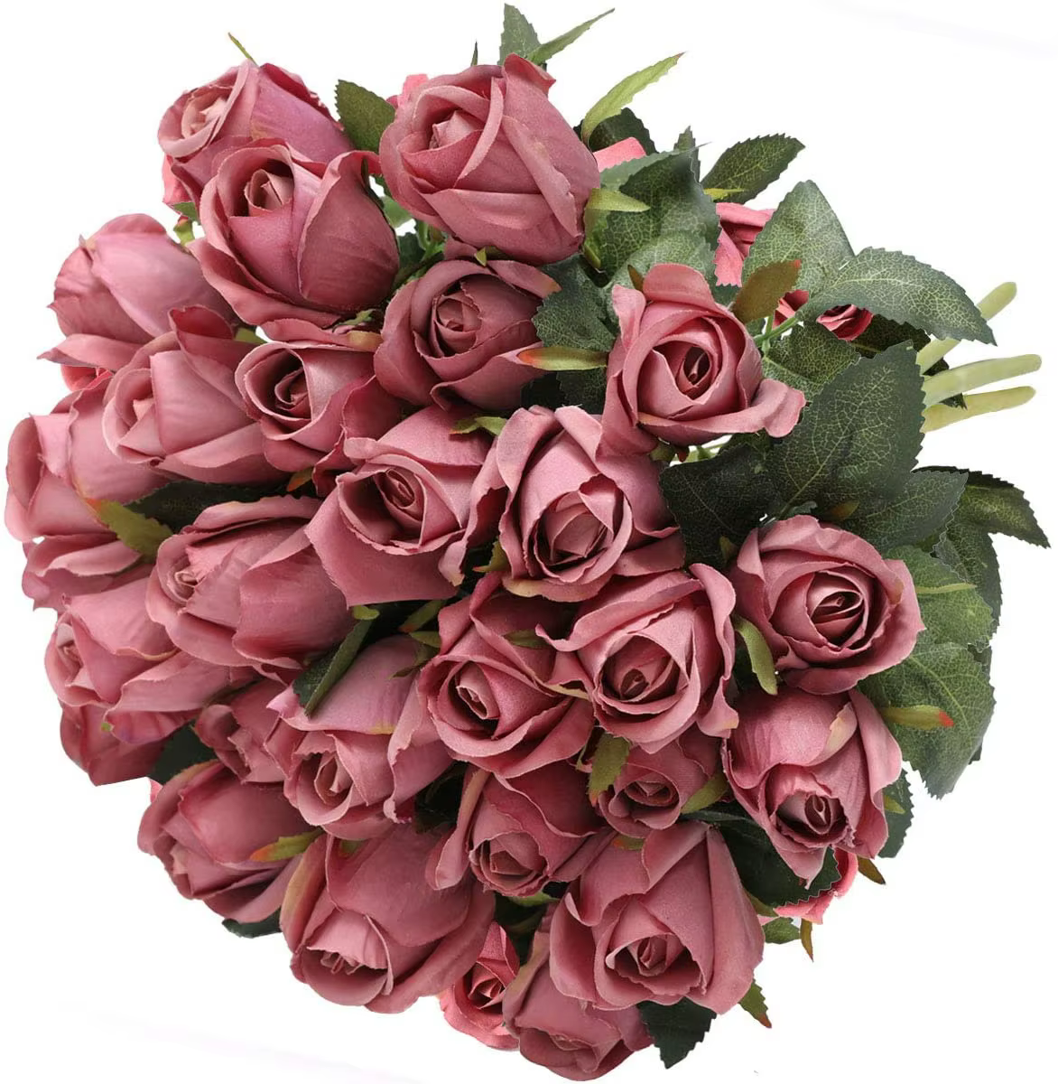 3 bouquets de fleurs artificielles, roses en soie, boutons réalistes, arrangement de bouquet pour ce