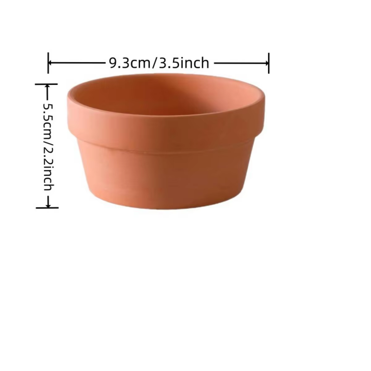 Pots de fleurs en terre cuite, 3.5 "x 2.2", 6 pièces, jardinière en argile et poterie avec trou de D