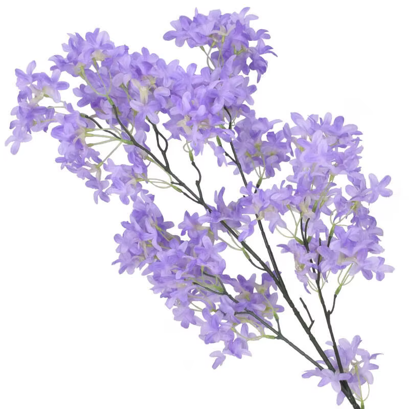 Fleur lilas artificielle 100cm, longue tige en soie, fleur de cerisier pour la maison, le bureau, l'