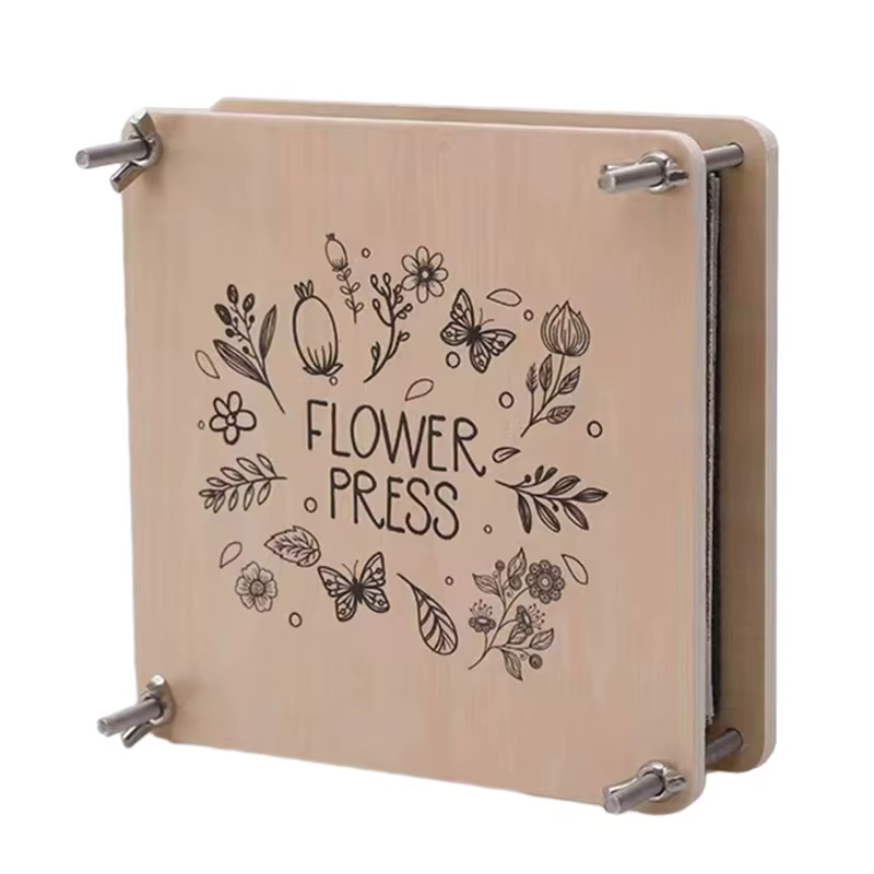 Kits presse à fleurs en bois pour adultes enfants, Kits conservation fleurs plantes en bois pour adu