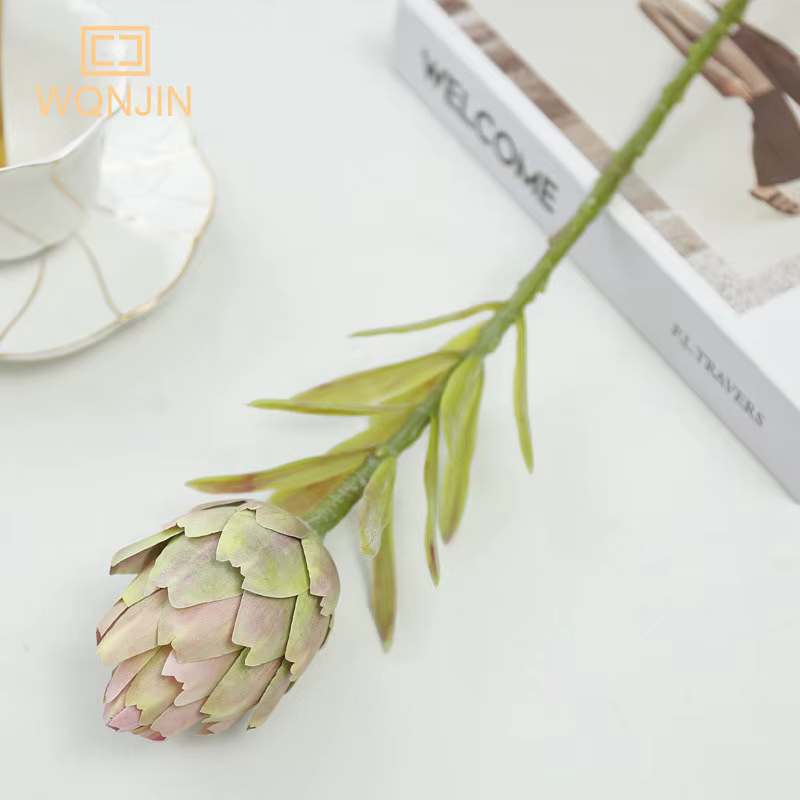 WQNJIN – Bouquet de fleurs artificielles de marguerite jaune, longue branche, pour la maison, décora