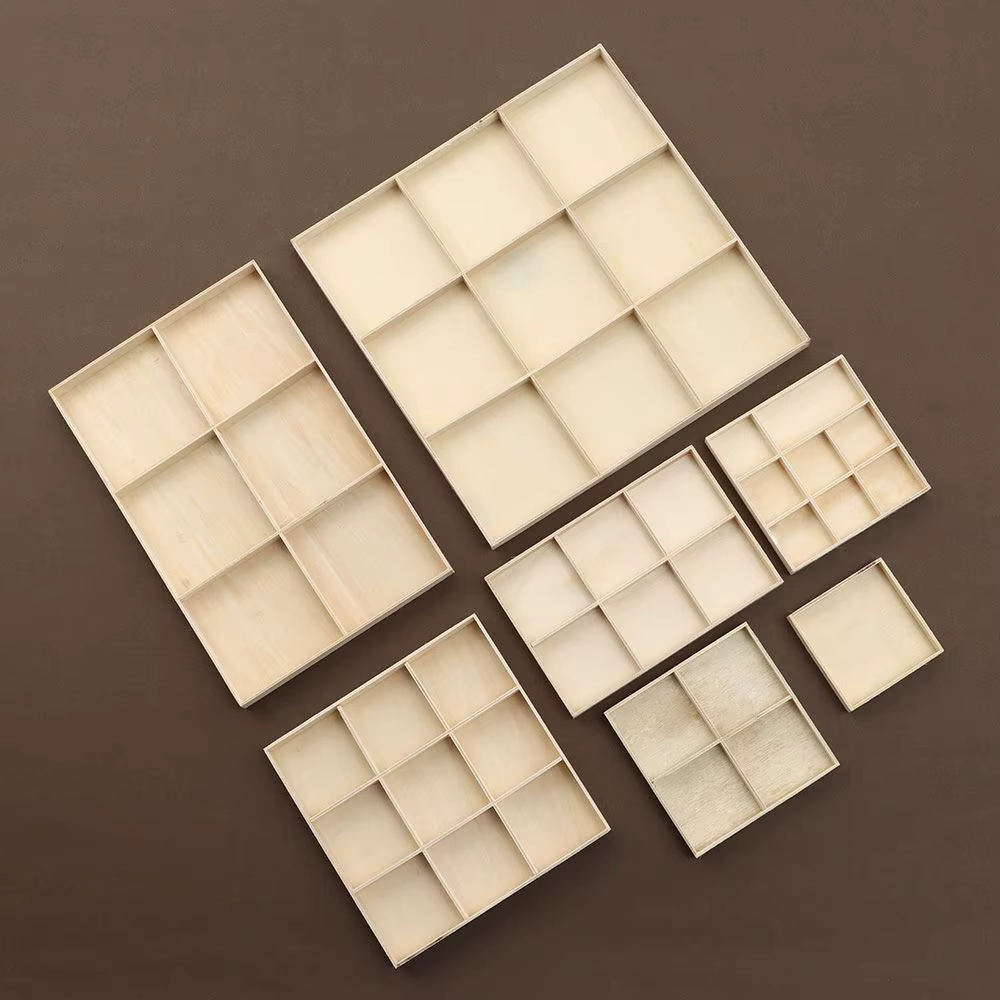 Boîte de rangement en bois pour pot de fleurs, support de bonsaï, présentoir à bijoux, palette de bu