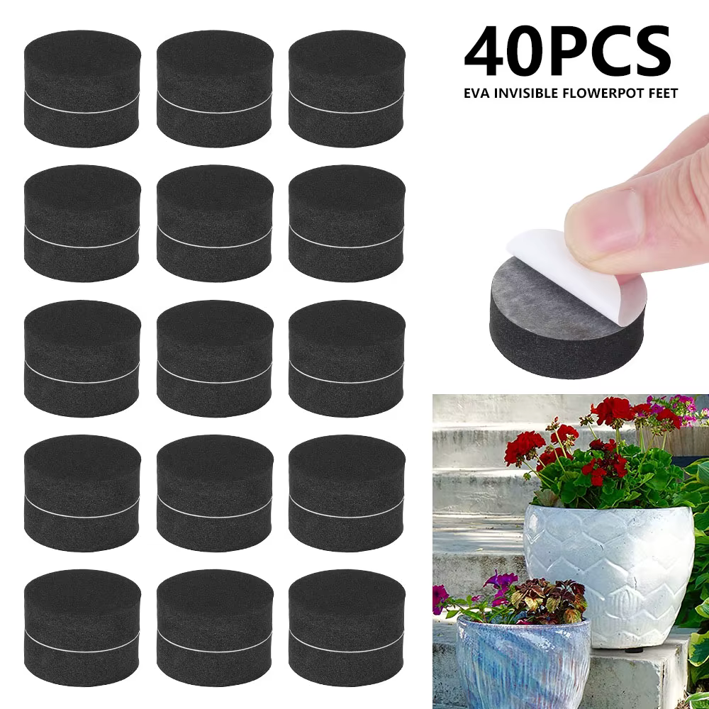 Riser de pot de fleur invisible pour plantes, base auto-arina, non ald, intérieur, extérieur, fourni