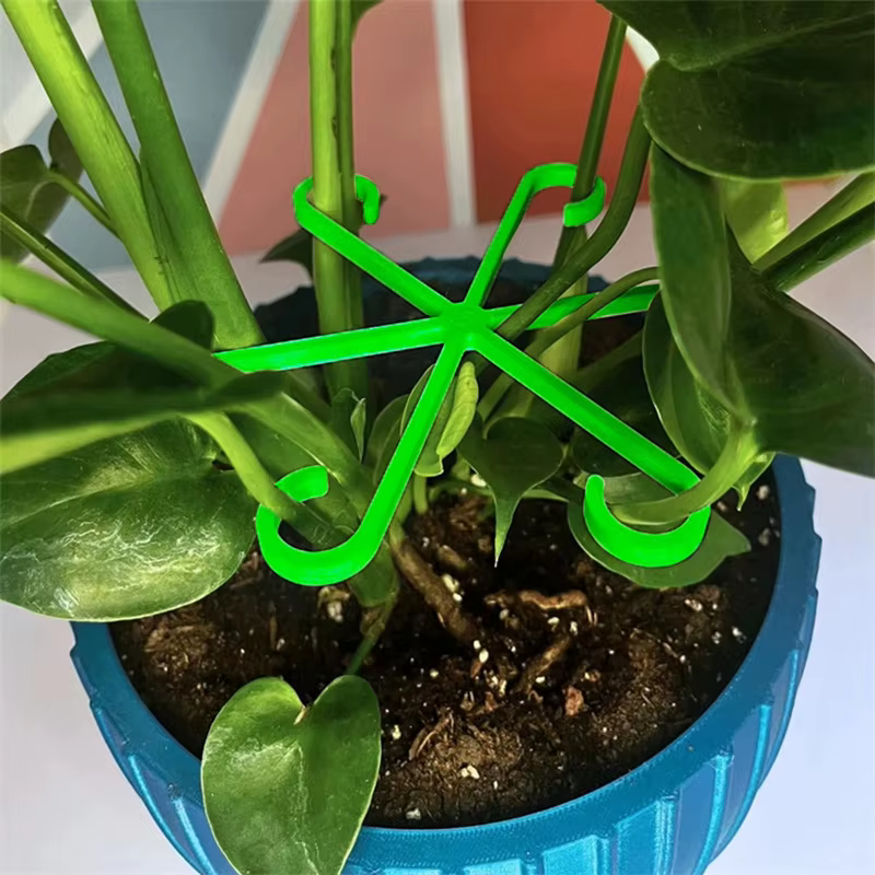 Support pour plantes suspendues, 4 pièces, poteau de Support Anti-renversement, crochets en plastiqu